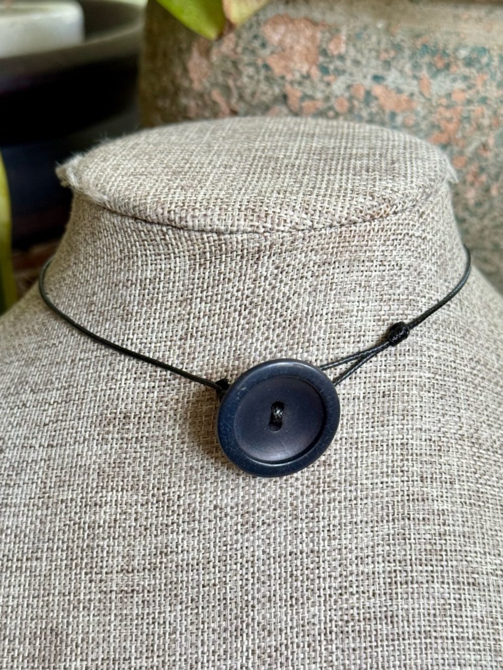 Grunge Button Choker Necklace